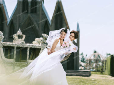 微微新娘婚纱摄影十里桃林案例