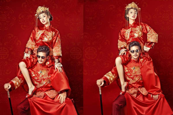 香港蜜月婚纱摄影设计复古案例