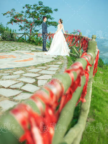 玫瑰新娘婚纱摄影城市地标案例