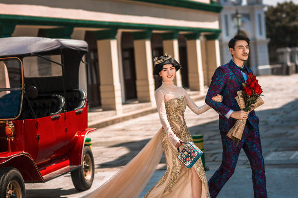纽约·纽约婚纱摄影馆中国风案例