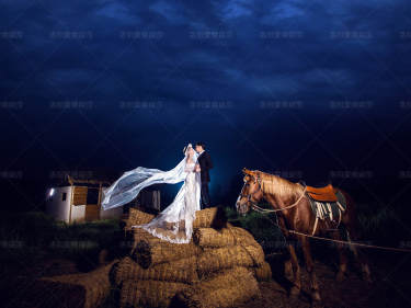 蒙娜丽莎婚纱摄影夜景案例