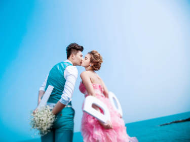 海岸高端定制婚纱摄影海景案例