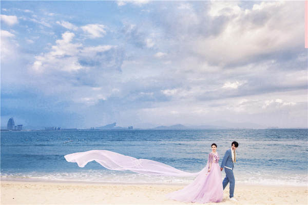 钟爱一生国际婚纱摄影落日海边案例