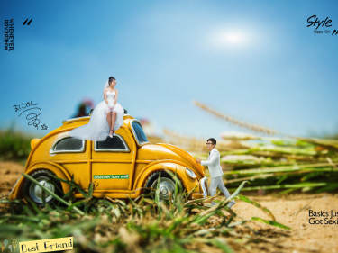 新娘婚纱摄影创意作品案例