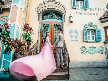 漂亮新娘婚纱摄影街拍案例