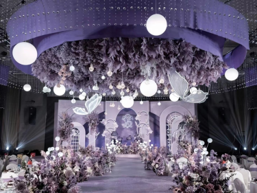 紫色梦幻婚礼💒实拍图💐