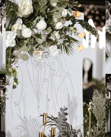 白绿色的典雅优美泰式婚礼，用泡泡点缀出层层温柔，星光灿烂，灯