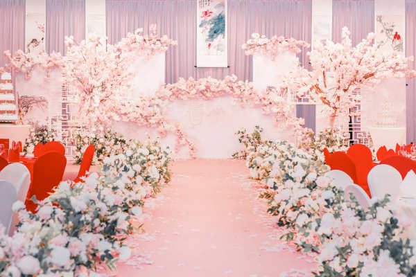 唯美粉色新中式婚礼