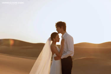 假摄STUDIO 沙漠白纱系列主题婚纱照