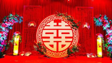 新中式，中国风室内婚礼