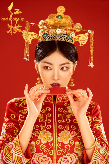 好看又好拍的中式婚纱照#象征中华民族的文化底蕴