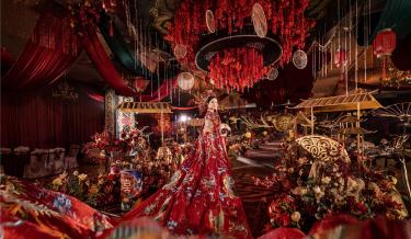 中式复古新中式红色婚礼