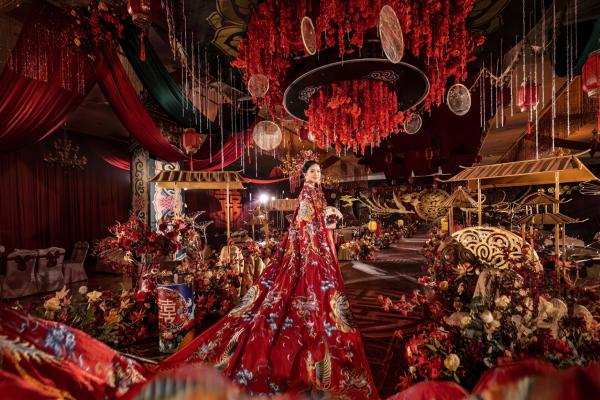 中式复古新中式红色婚礼