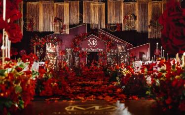 【案例分享】红色系喜庆西式婚礼