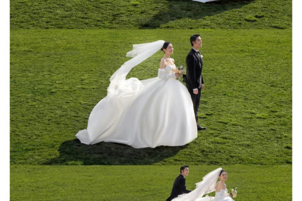 惊艳全网的草坪婚纱照！美的像极了电影