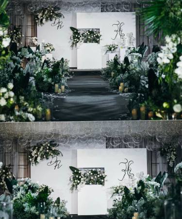 【合喜】小韩式婚礼#白色和绿色的搭配