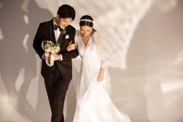 韩式剪影婚纱照