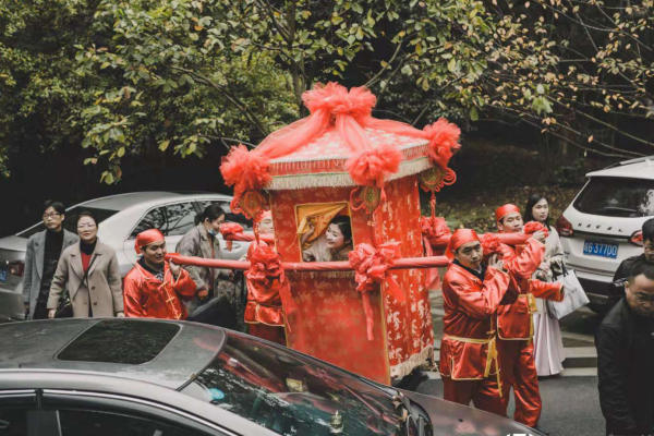 铜陵海派婚礼-中式花轿接亲