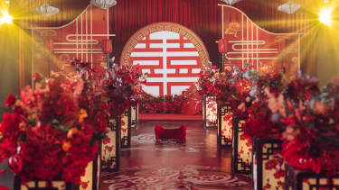 中国风婚礼布置，性价比高