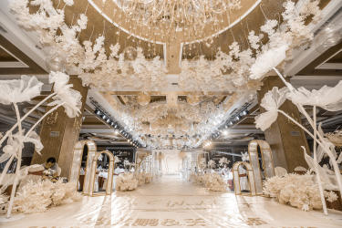 2020大热香槟白金婚礼设计造型时尚金色婚礼