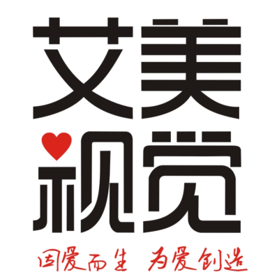 艾美视觉婚纱摄影店logo