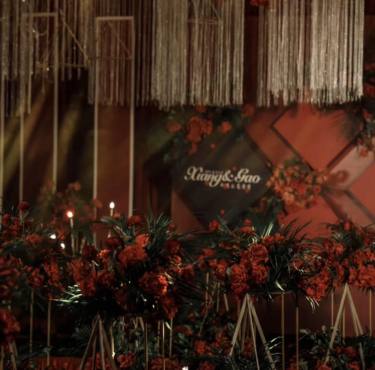 红黑主题婚礼案例酒店实拍