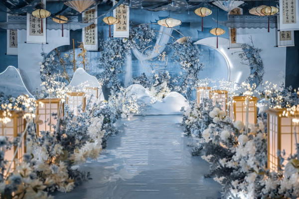 新中式淡雅蓝色婚礼