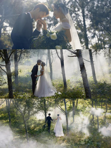 快来拍一组仙气十足梦幻浪漫的森系婚纱照吧
