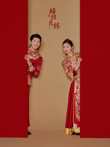 中式喜嫁风婚纱照👰‍♀高级又甜蜜