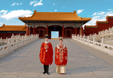 北京古建筑故宫婚纱照