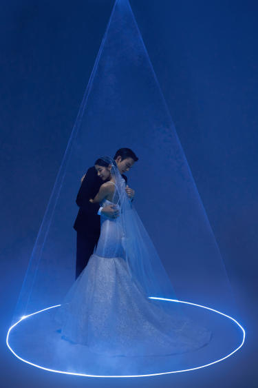 丁达尔创意蓝光婚纱照