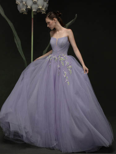 紫色婚纱礼服