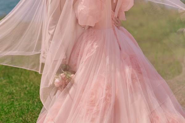 粉色纱裙
