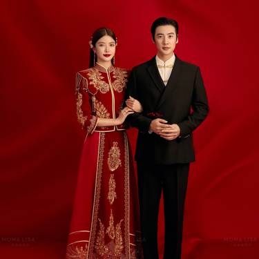 统一全家人审美的中式婚纱照性价比绝了！
